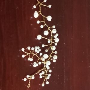 Bridal bun hair vine